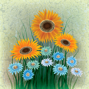 抽象花卉图养护管理工程 艺术与园艺的融合